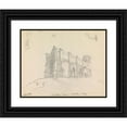 thumbnail image 1 of James Moore 24x20 Black Ornate Framed Double Matted Museum Art Print Titled: St. Catherine's Chapel, Abbotsbury, Dorset, England (1791), 1 of 5