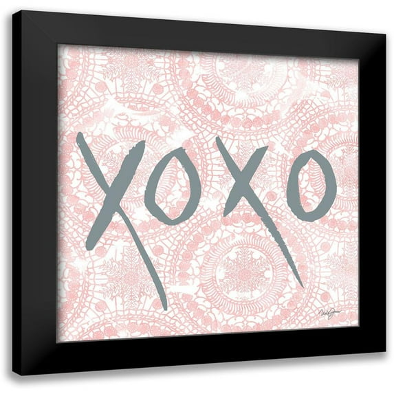 James, Nola 12x12 Black Modern Framed Museum Art Print Titled - Boho XOXO