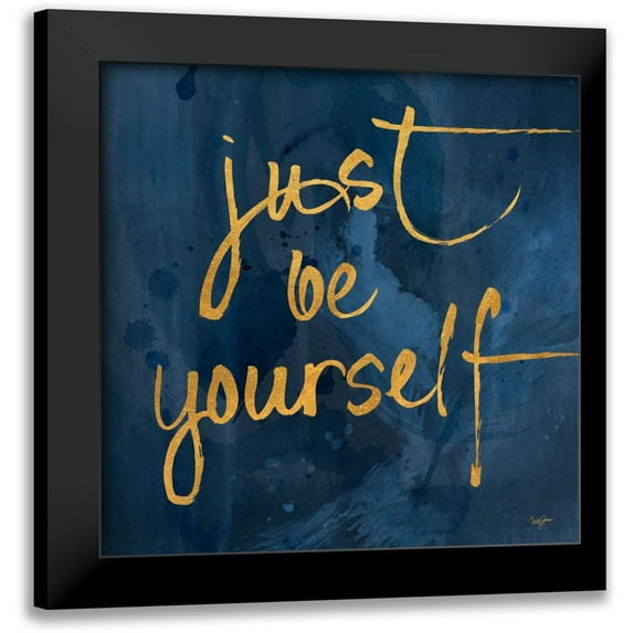 James, Nola 12x12 Black Modern Framed Museum Art Print Titled - Brave Yourself I