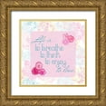 thumbnail image 1 of James, Nola 12x12 Gold Ornate Wood Framed with Double Matting Museum Art Print Titled - Faith and Love Floral II, 1 of 4