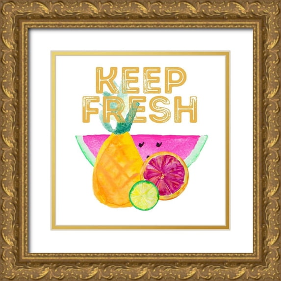 James, Nola 12x12 Gold Ornate Wood Framed with Double Matting Museum Art Print Titled - Keep Fresh