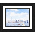 thumbnail image 1 of James, Nola 14x12 Black Ornate Wood Framed with Double Matting Museum Art Print Titled - Watercolor NYC Skyline II, 1 of 4