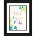 thumbnail image 1 of James, Nola 14x18 Black Ornate Wood Framed with Double Matting Museum Art Print Titled - Love Never Fails, 1 of 4