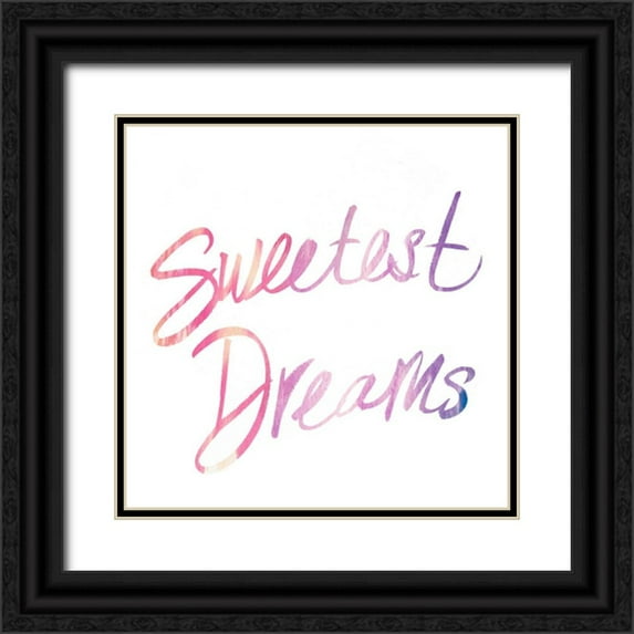 James, Nola 15x15 Black Ornate Wood Framed with Double Matting Museum Art Print Titled - Sweetest Dreams