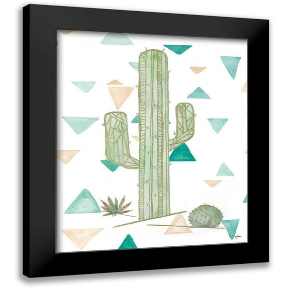 James, Nola 15x17 Black Modern Framed Museum Art Print Titled - Desert Cactus