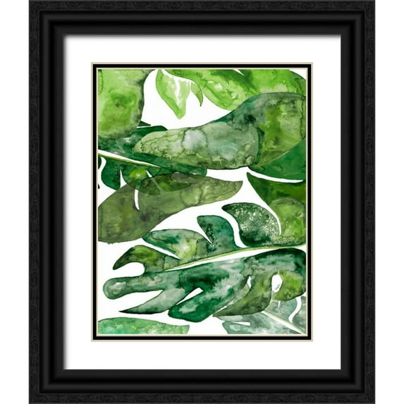James, Nola 20x24 Black Ornate Wood Framed with Double Matting Museum Art Print Titled - Watercolor Party II
