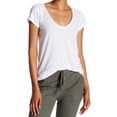 thumbnail image 1 of James Perse NEW White Womens Size Large L Deep V-Neck Tee T-Shirt, 1 of 2