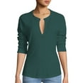 thumbnail image 1 of James Perse Turquoise Split Neck Raglan T-Shirt (0), 1 of 1