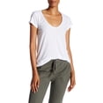 thumbnail image 1 of James Perse White Deep V-Neck/Scoopy Neck T-Shirt Standard (4), 1 of 2