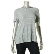 James Perse Womens Linen Blend Striped Casual Top