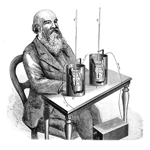 James Prescott Joule N(1818-1889). English Physicist. Joule Researching The Mechanical Equivalent Of Heat. Wood