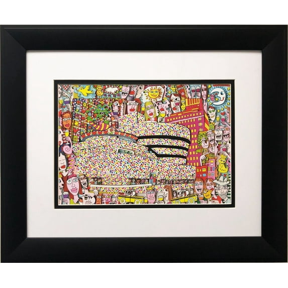 James Rizzi "Let's All Gather at the Guggenheim " Custom Framed Pop Art Generic