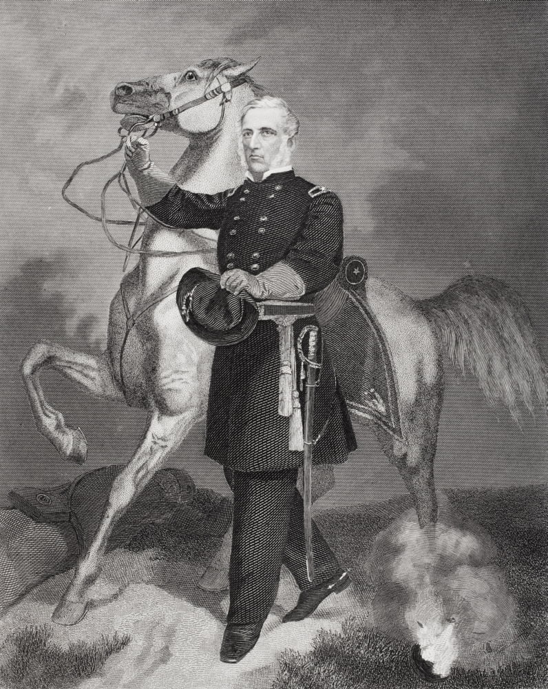 James Samuel Wadsworth 1807 To 1864 Union General During American Civil War Killed In Wilderness Campaign From Painting By Alonso Chappel Canvas Art - Ken Welsh Design Pics (24 x 32)