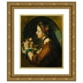 thumbnail image 1 of James Sant 12x14 Gold Ornate Wood Frame and Double Matted Museum Art Print Titled - Feeling (C. 1851 - C. 1853), 1 of 4