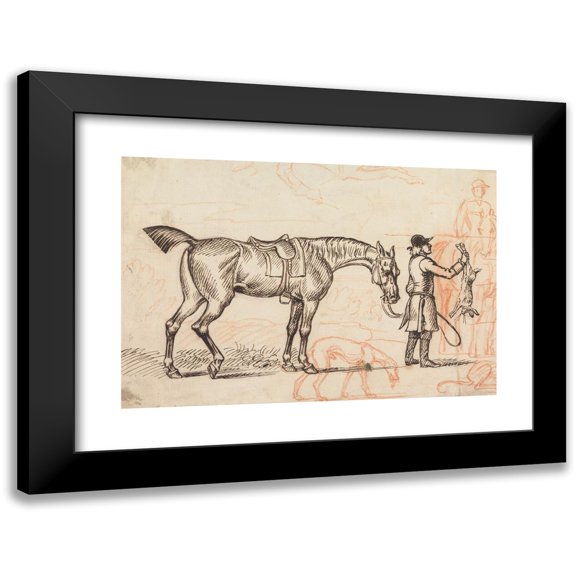 James Seymour 14x11 Black Modern Framed Museum Art Print Titled - Coursing - After the Kill