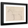 thumbnail image 1 of James Seymour 18x15 Black Modern Framed Museum Art Print Titled - Profile of a Horse Facing Left, 1 of 5