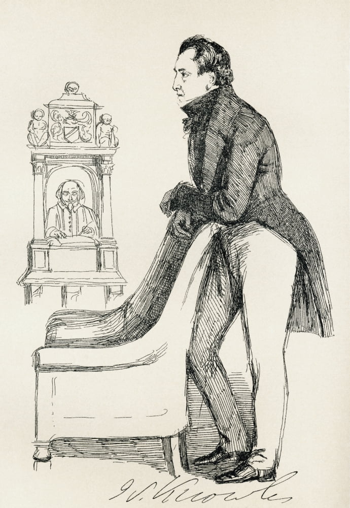 James Sheridan Knowles 1784 Canvas Art - Ken Welsh Design Pics (24 x 36)