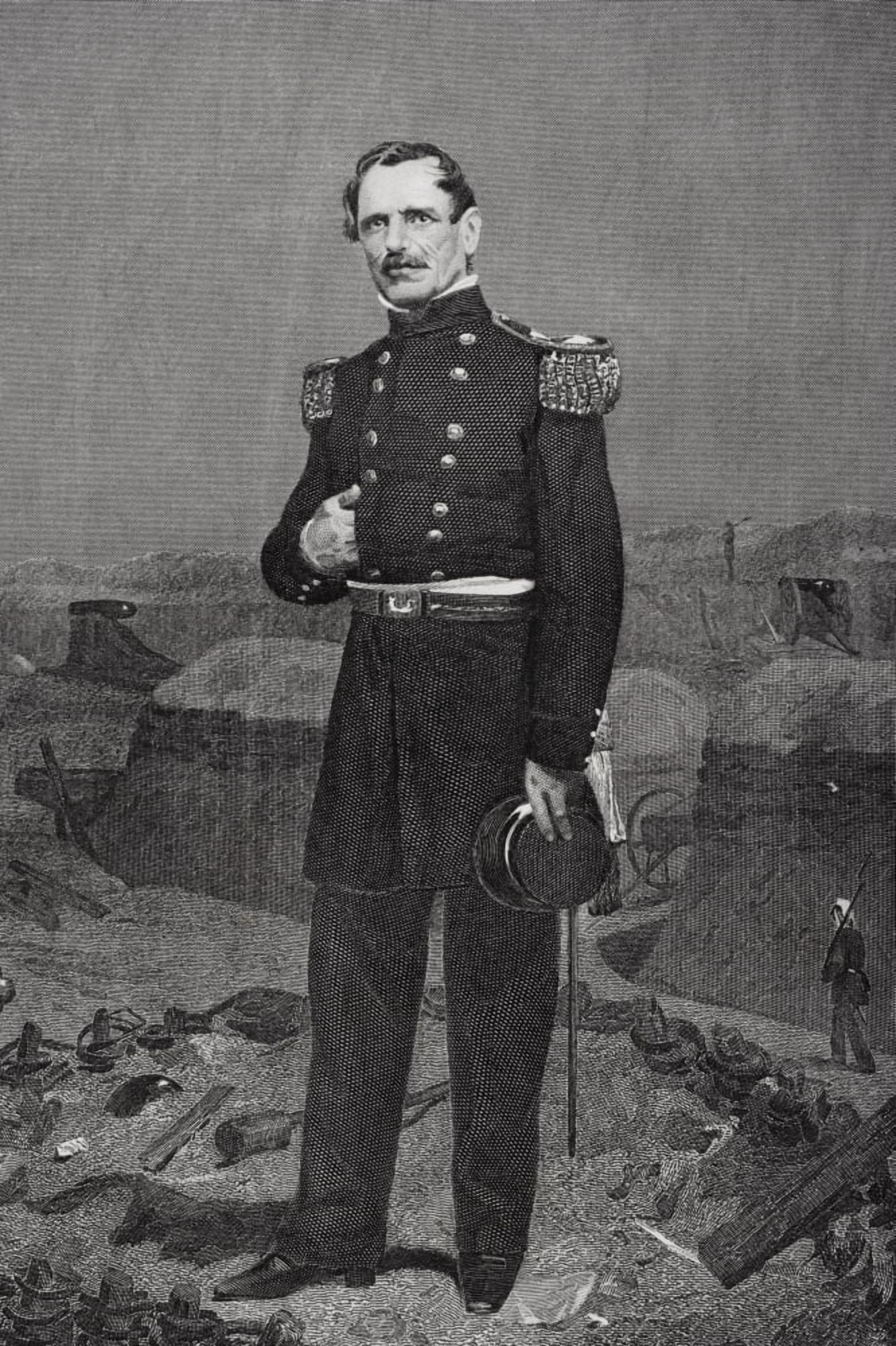 James Shield American Civil War Union General From Painting By Alonzo Chappel Canvas Art - Ken Welsh Design Pics (22 x 34)