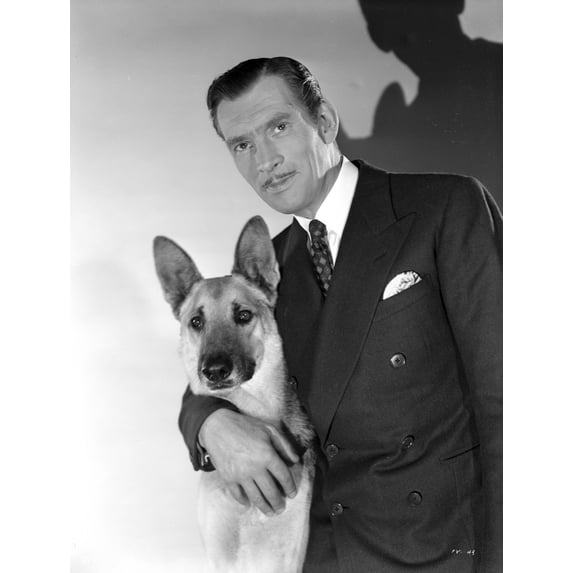 James Stephenson with a dog Photo Print (24 x 30)