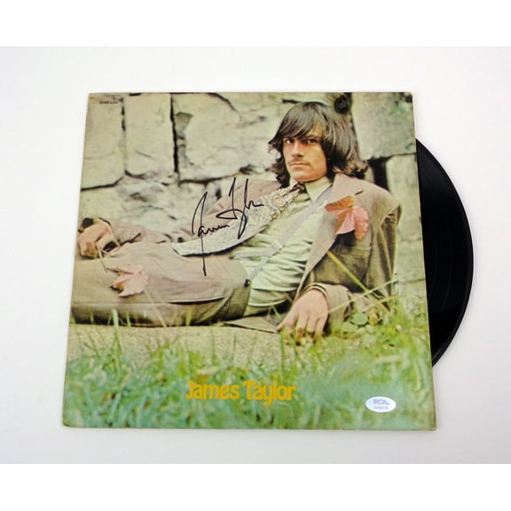 James Taylor JT Signed Autograph Self Titled Vinyl Record Album PSA/DNA COA