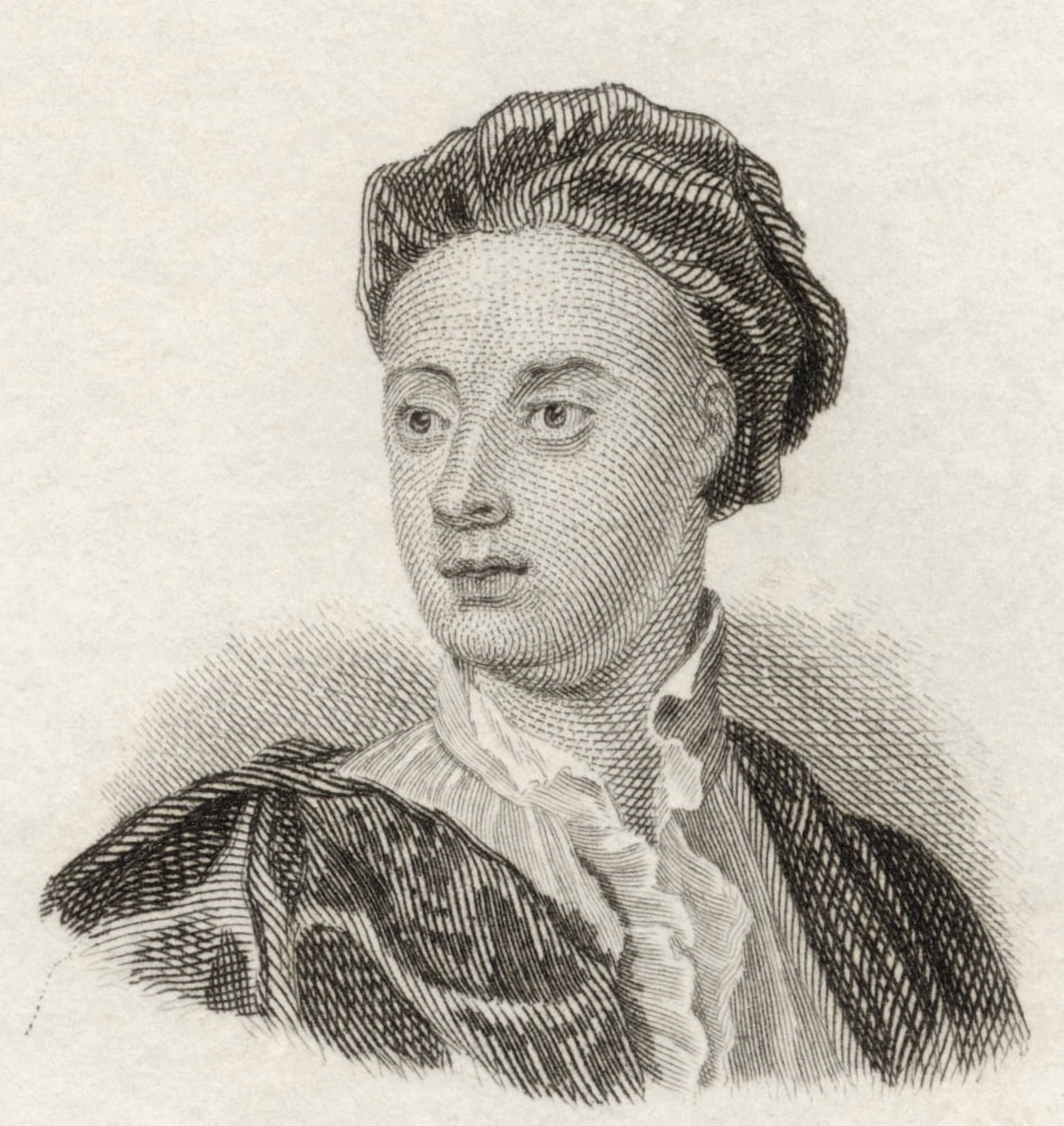 James Thomson 1700 To 1748 Scottish Poet And Playwright From Crabbs Historical Dictionary Published 1825 Canvas Art - Ken Welsh Design Pics (28 x 30)