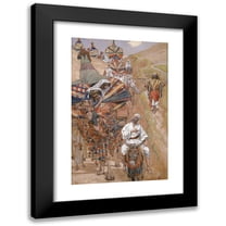 James Tissot 11x14 Black Modern Framed Museum Art Print Titled - Rebecca Meets Isaac by the Way (C. 1896-1902)