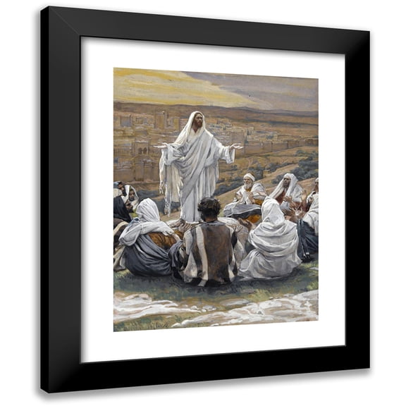 James Tissot 12x14 Black Modern Framed Museum Art Print Titled - The Lord's Prayer (1886-1894)