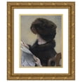 thumbnail image 1 of James Tissot 12x14 Gold Ornate Wood Frame and Double Matted Museum Art Print Titled - La Liseuse (1883), 1 of 4