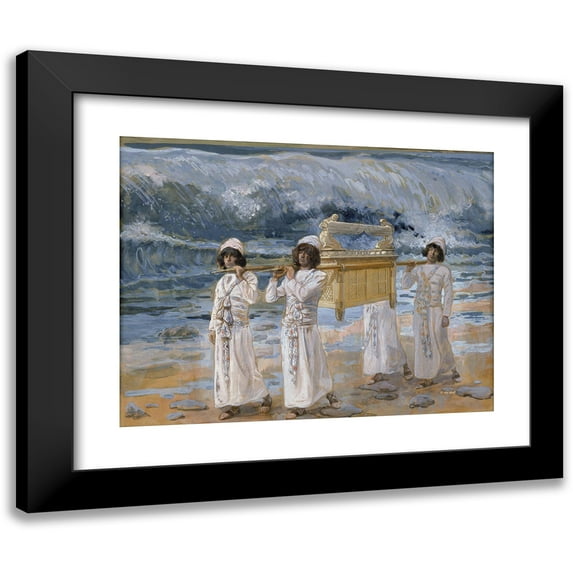 James Tissot 18x15 Black Modern Framed Museum Art Print Titled - The Ark Passes Over the Jordan (C. 1896-1902)