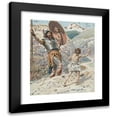 thumbnail image 1 of James Tissot 20x23 Black Modern Framed Museum Art Print Titled - David Slings the Stone (C. 1896-1902), 1 of 5