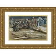 thumbnail image 1 of James Tissot 24x16 Gold Ornate Framed and Double Matted Museum Art Print Titled - The First Nail (1886-1894), 1 of 4