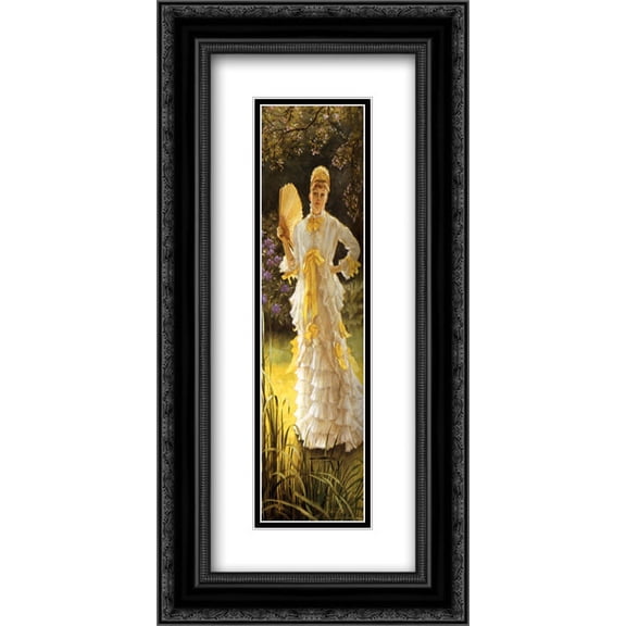 James Tissot 2x Matted 14x24 Black Ornate Framed Art Print 'July'