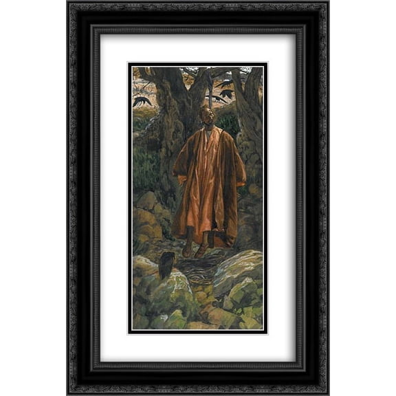 James Tissot 2x Matted 16x24 Black Ornate Framed Art Print 'Judas Hangs Himself, illustration for 'The Life of Christ''