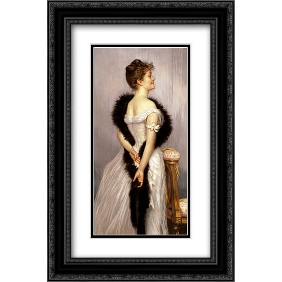 James Tissot 2x Matted 16x24 Black Ornate Framed Art Print 'Vicomtesse De Montmorand'