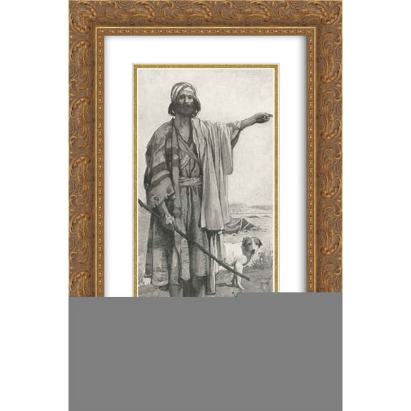 James Tissot 2x Matted 16x24 Gold Ornate Framed Art Print 'Amos'