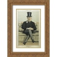 thumbnail image 1 of James Tissot 2x Matted 18x24 Gold Ornate Framed Art Print 'Caricature of Henry William Eaton M.P.', 1 of 2