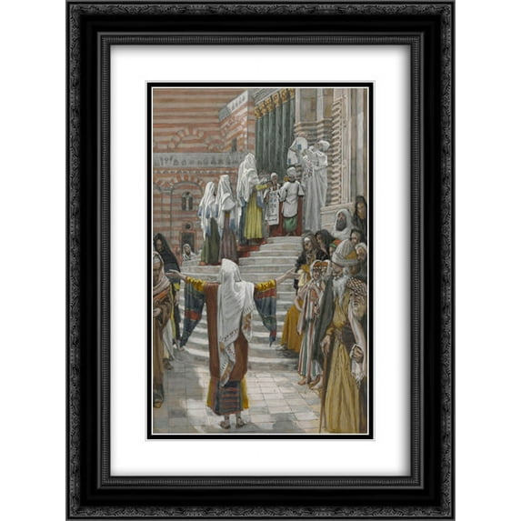 James Tissot 2x Matted 20x24 Black Ornate Framed Art Print 'The Presentation of Jesus in the Temple'
