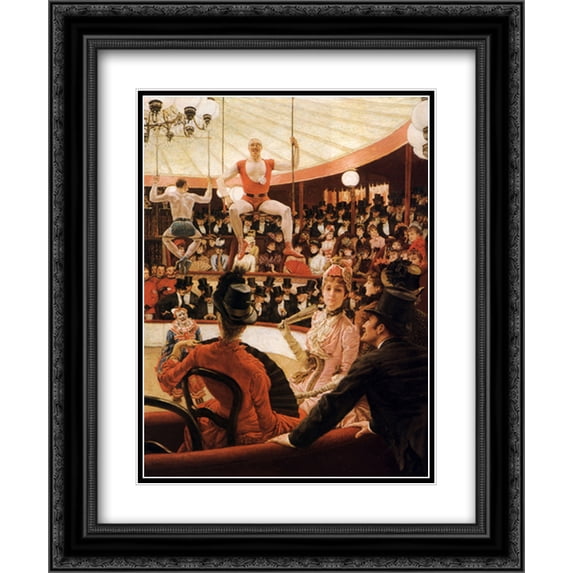 James Tissot 2x Matted 20x24 Black Ornate Framed Art Print 'Women of Paris: The Circus Lover'