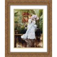 thumbnail image 1 of James Tissot 2x Matted 20x24 Gold Ornate Framed Art Print 'The Bunch of Violets', 1 of 2