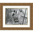 thumbnail image 1 of James Tissot 2x Matted 24x20 Gold Ornate Framed Art Print 'The Gallery of HMS Calcutta - A Memory of an on-board Ball'', 1 of 2