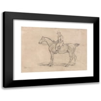 James Ward 14x11 Black Modern Framed Museum Art Print Titled - Ralph John Lambton on His Hunter, ‘Undertaker’ (ca. 1815)