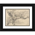 thumbnail image 1 of James Ward 14x11 Black Ornate Wood Framed Double Matted Museum Art Print Titled: An Old Oak Tree, 1 of 5