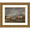 thumbnail image 1 of James Ward 14x12 Gold Ornate Wood Frame and Double Matted Museum Art Print Titled - Ryelands Sheep, the King's Ram, the King's Ewe and Lord Somerville's Wether (1801-1807), 1 of 4