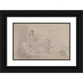 thumbnail image 1 of James Ward 18x13 Black Ornate Wood Framed Double Matted Museum Art Print Titled - A Young Boy with Dogs (ca. 1798), 1 of 5
