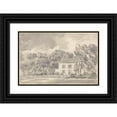 thumbnail image 1 of James Ward 18x13 Black Ornate Wood Framed Double Matted Museum Art Print Titled - House Among Trees, 1 of 5