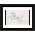 thumbnail image 1 of James Ward 18x13 Black Ornate Wood Framed Double Matted Museum Art Print Titled - Lady Londonderry's Dog, 1 of 5
