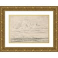 thumbnail image 1 of James Ward 18x14 Gold Ornate Wood Frame and Double Matted Museum Art Print Titled - A View Near Hamilton, 1 of 4