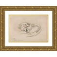 thumbnail image 1 of James Ward 18x14 Gold Ornate Wood Frame and Double Matted Museum Art Print Titled - The Artist's Son, Henry, Asleep, 1 of 4