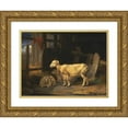 thumbnail image 1 of James Ward 18x15 Gold Ornate Wood Frame and Double Matted Museum Art Print Titled - Heath Ewe and Lambs (1810), 1 of 4