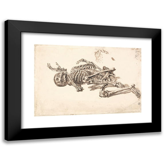 James Ward 24x17 Black Modern Framed Museum Art Print Titled - A Human Skeleton